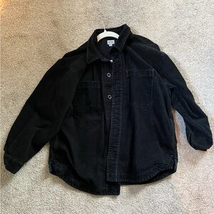 Rhythm Black Overshirt (Size Medium) Rhythm Corduroy Long Sleeve Shirt Jacket